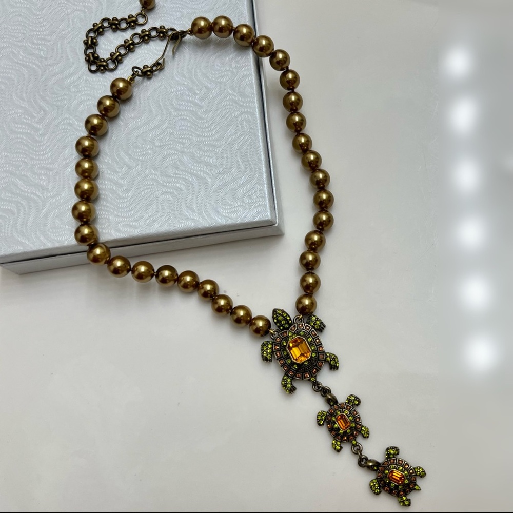 Heidi Daus Swarovski Crystal “Turtle Family” Choker Necklace